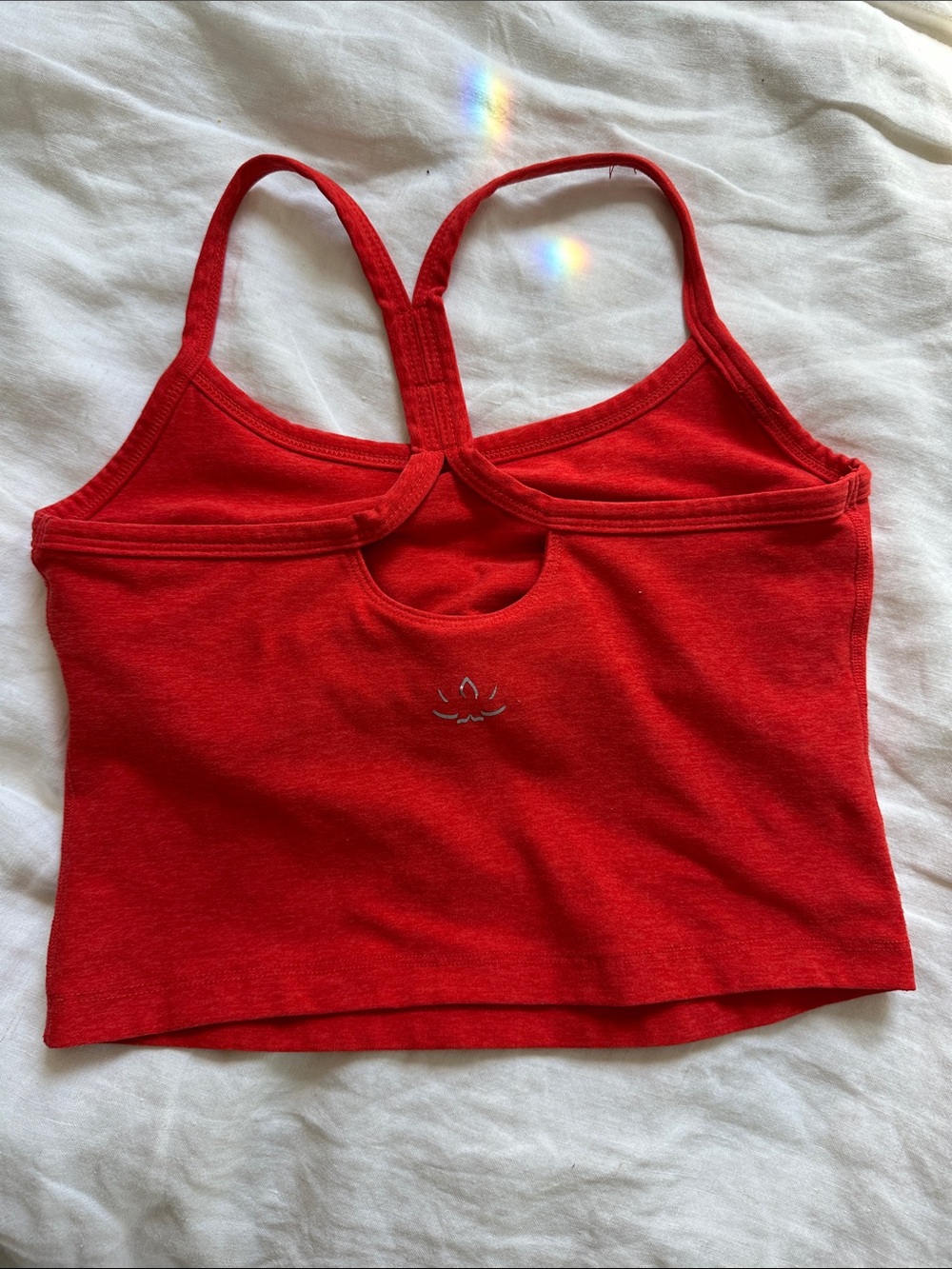 Beyond Yoga Red Racerback Crop Tank Top